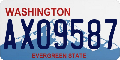 WA license plate AXO9587