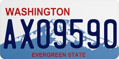 WA license plate AXO9590