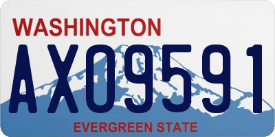 WA license plate AXO9591