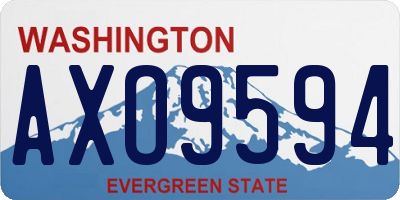 WA license plate AXO9594