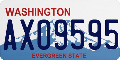 WA license plate AXO9595