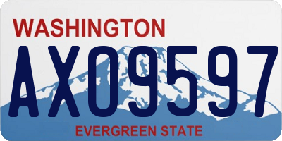 WA license plate AXO9597