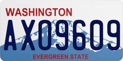 WA license plate AXO9609