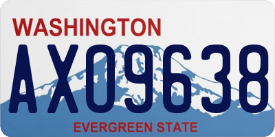 WA license plate AXO9638