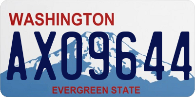 WA license plate AXO9644