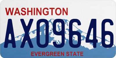 WA license plate AXO9646