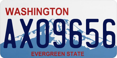 WA license plate AXO9656