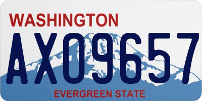 WA license plate AXO9657