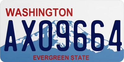WA license plate AXO9664