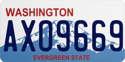 WA license plate AXO9669