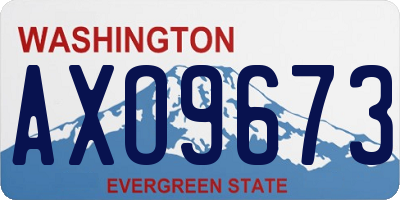 WA license plate AXO9673