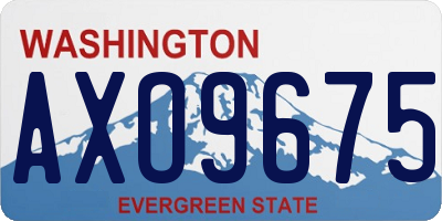 WA license plate AXO9675