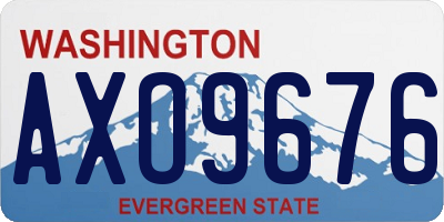 WA license plate AXO9676