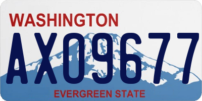 WA license plate AXO9677