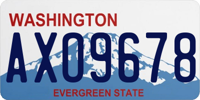 WA license plate AXO9678
