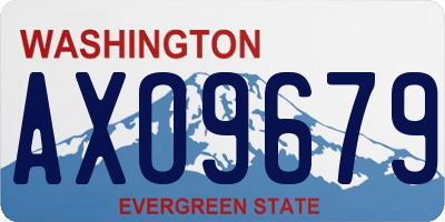 WA license plate AXO9679