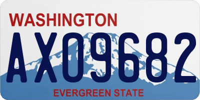 WA license plate AXO9682