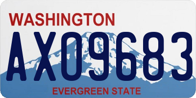 WA license plate AXO9683