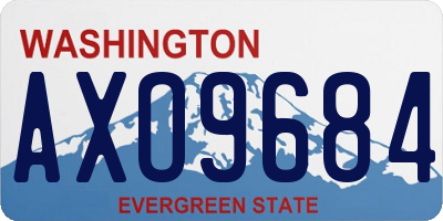 WA license plate AXO9684