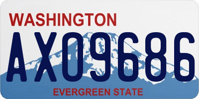 WA license plate AXO9686