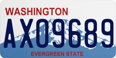 WA license plate AXO9689