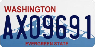 WA license plate AXO9691