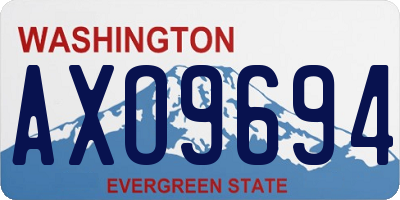 WA license plate AXO9694