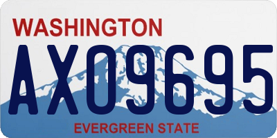WA license plate AXO9695
