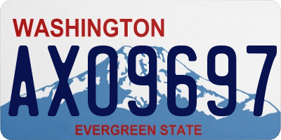 WA license plate AXO9697