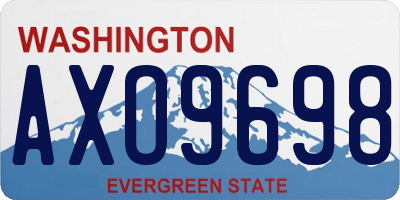 WA license plate AXO9698