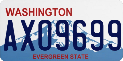 WA license plate AXO9699