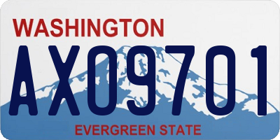 WA license plate AXO9701