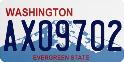 WA license plate AXO9702