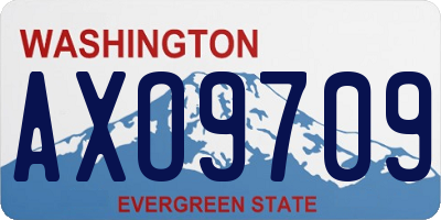 WA license plate AXO9709