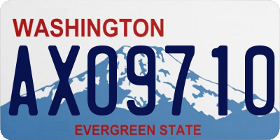 WA license plate AXO9710