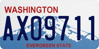 WA license plate AXO9711