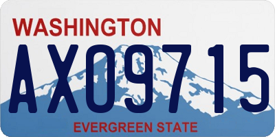 WA license plate AXO9715