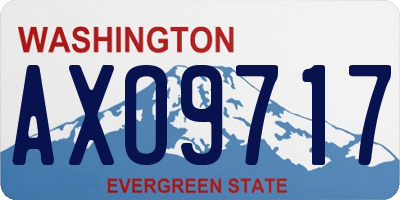 WA license plate AXO9717