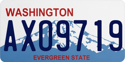 WA license plate AXO9719