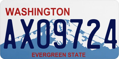 WA license plate AXO9724