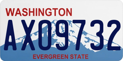 WA license plate AXO9732