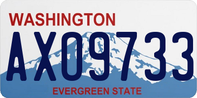 WA license plate AXO9733