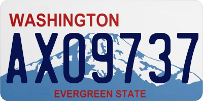 WA license plate AXO9737