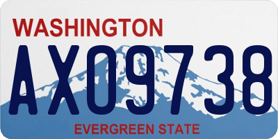 WA license plate AXO9738