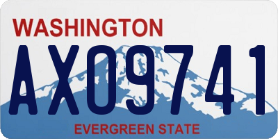 WA license plate AXO9741
