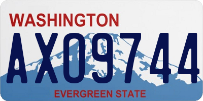 WA license plate AXO9744