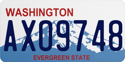 WA license plate AXO9748