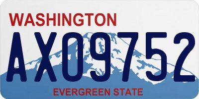 WA license plate AXO9752