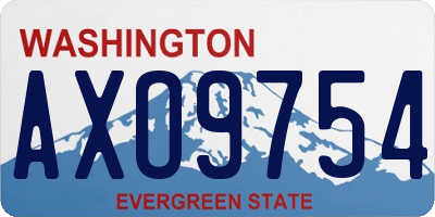 WA license plate AXO9754