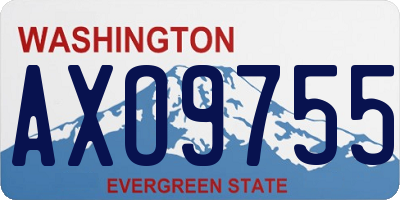 WA license plate AXO9755